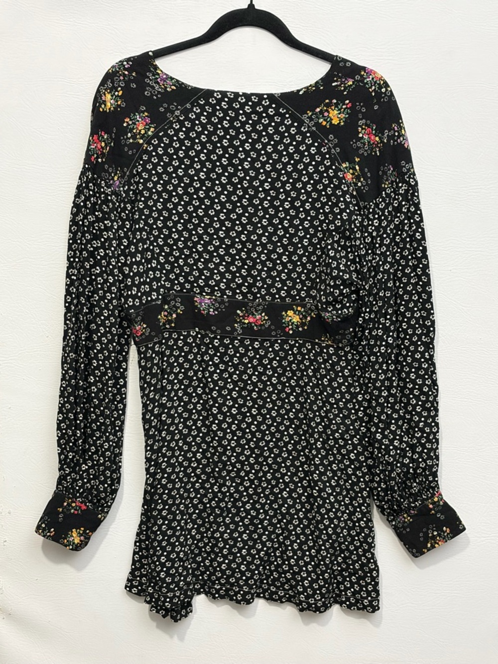 Free People Black Floral Mini Dress - Picture 7 of 13